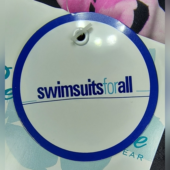 Beach Belle Women's Plus Vibrant Floral Tankini Vacation Swimming Top, 20, NWT - Picture 5 of 12